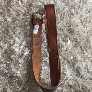 Brown leather belt